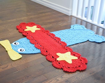 CROCHET PATTERN Peter The Airplane Rug