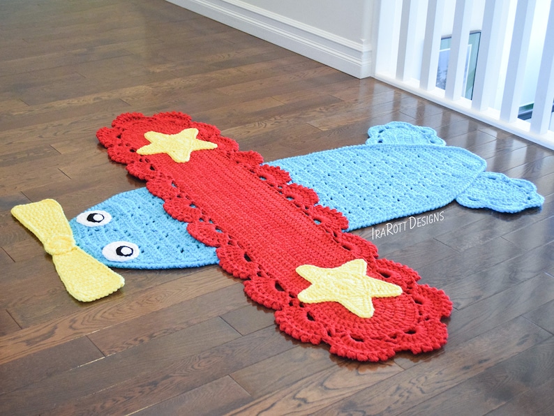 CROCHET PATTERN Peter The Airplane Rug image 1