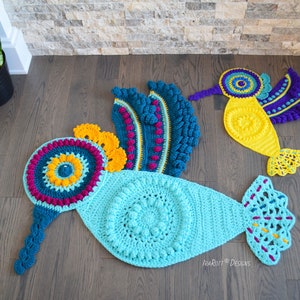 CROCHET PATTERN Colibri The Hummingbird Rug image 1