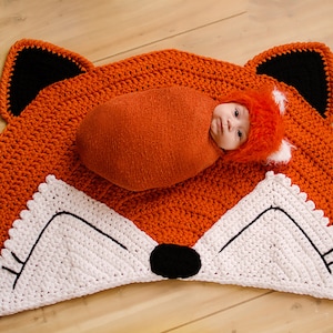 CROCHET PATTERN Foxy Fox Animal Rug image 1