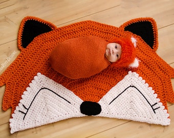 CROCHET PATTERN Foxy Fox Animal Rug