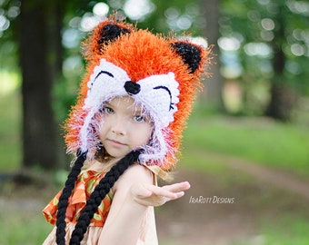 CROCHET PATTERN Moxie the Furry Fox Hat