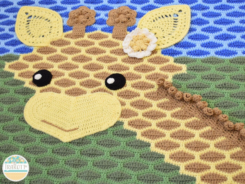 CROCHET PATTERN Rusty the Giraffe Blanket image 6