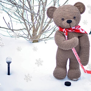 CROCHET PATTERN John the Canadian Bear Big Amigurumi image 7