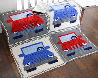 CROCHET PATTERN Jimmy The Hybrid Car Blanket