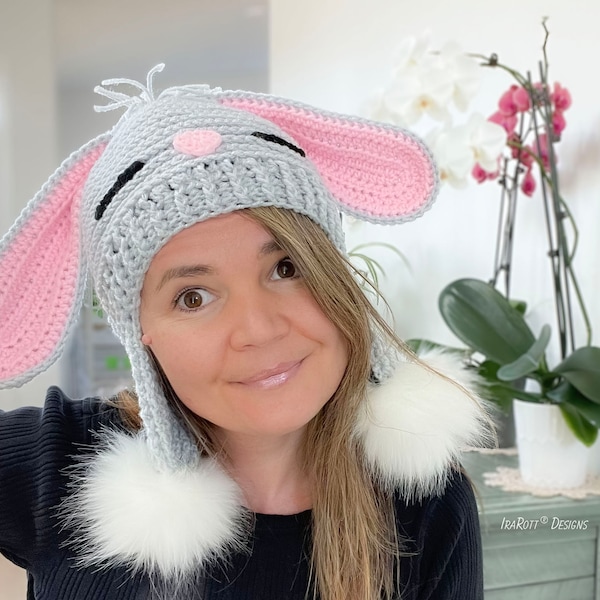 CROCHET PATTERN Sunny The Sleepy Bunny Hat