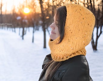 Crochet Hood Pattern – Garterline Hood Seamless Balaclava for Child–Adult Sizes
