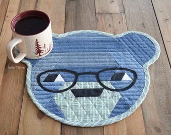 QUILTING PATTERN Cuddles The Hexi Bear Placemat