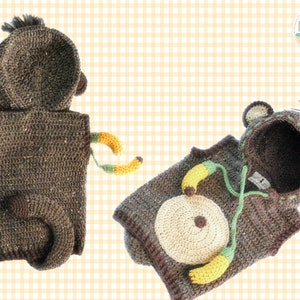 CROCHET PATTERN Chip The Banana Monkey Vest image 5