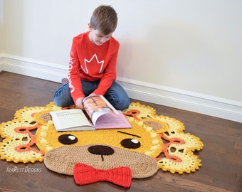 CROCHET PATTERN Lion Animal Rug