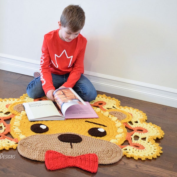 CROCHET PATTERN Lion Animal Rug