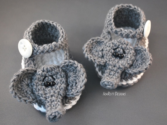 crochet elephant booties