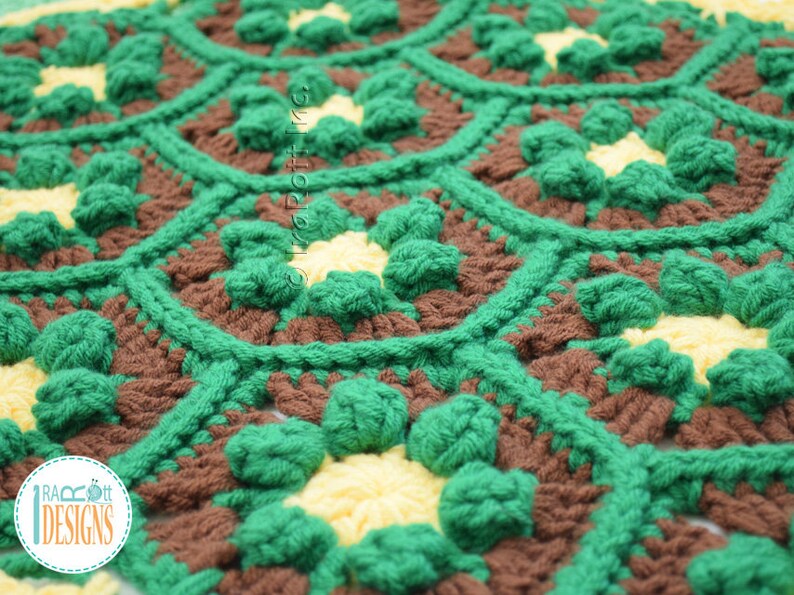 CROCHET PATTERN Bubbles the Turtle Animal Rug image 4