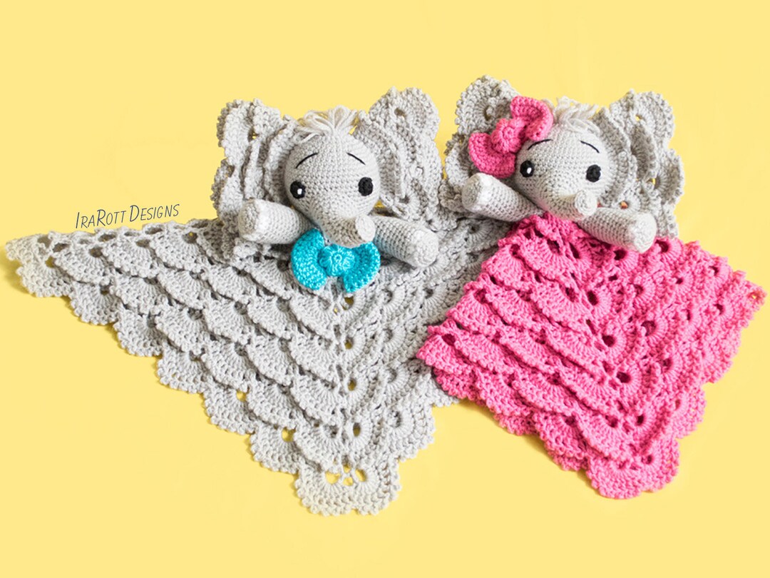 CROCHET PATTERN Josefina and Jeffery Elephant Lovey Etsy