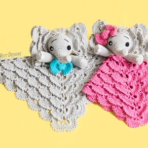 CROCHET PATTERN Josefina and Jeffery Elephant Lovey