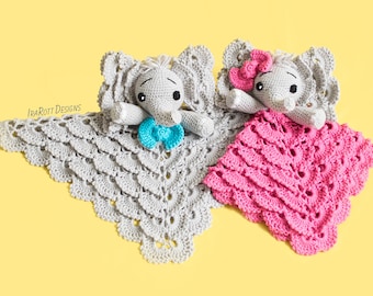 CROCHET PATTERN Josefina and Jeffery Elephant Lovey