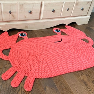 CROCHET PATTERN Cranky Crab Animal Rug image 1