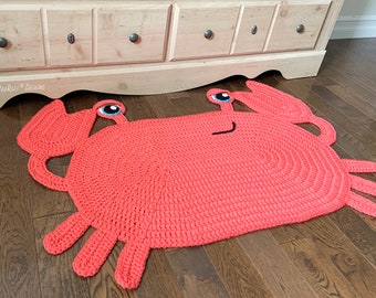 CROCHET PATTERN Cranky Crab Animal Rug