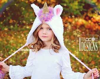 CROCHET PATTERN Stardust the Unicorn Hat Bonnet PDF Crochet Pattern Instant Download