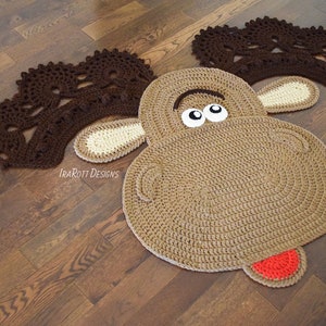 CROCHET PATTERN Eh Moose Animal Rug