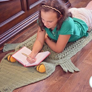 CROCHET PATTERN Snappy Simon The Crocodile Rug image 5