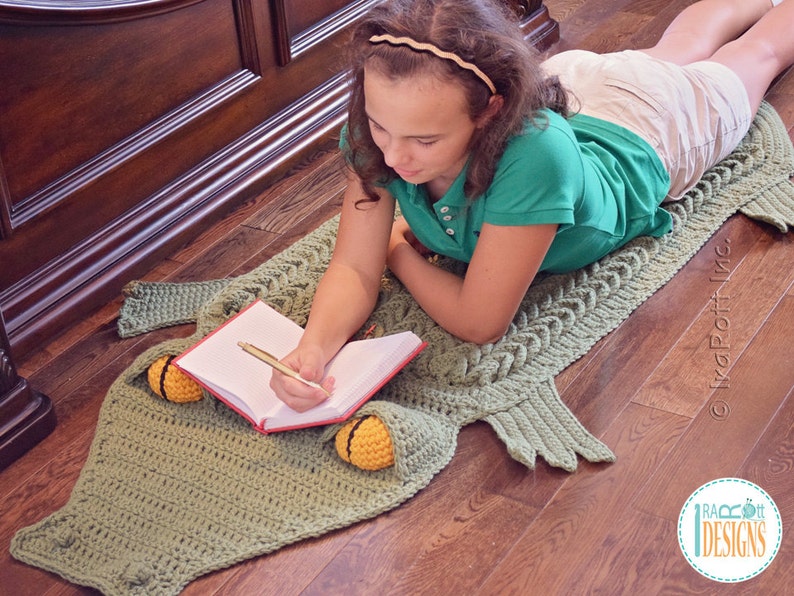 CROCHET PATTERN Snappy Simon The Crocodile Rug image 5