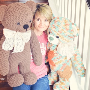 CROCHET PATTERN John the Canadian Bear Big Amigurumi image 1