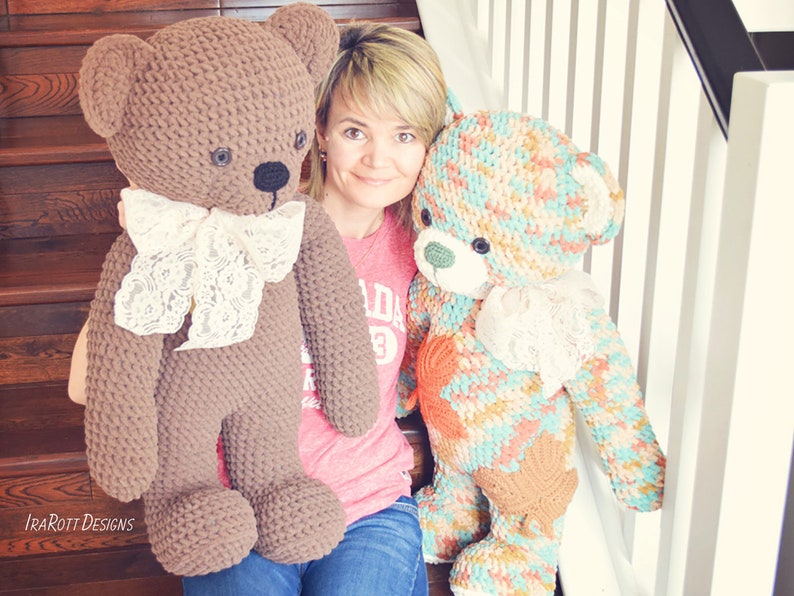 CROCHET PATTERN John the Canadian Bear Big Amigurumi image 1