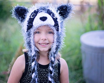 CROCHET PATTERN Ricki The Furry Raccoon Hat