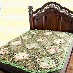 CROCHET PATTERN Tops The Triceratops Dinosaur Blanket image 3