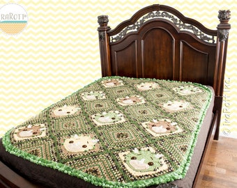 CROCHET PATTERN Tops The Triceratops Dinosaur Blanket