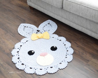 CROCHET PATTERN Sunny The Playful Bunny Rug