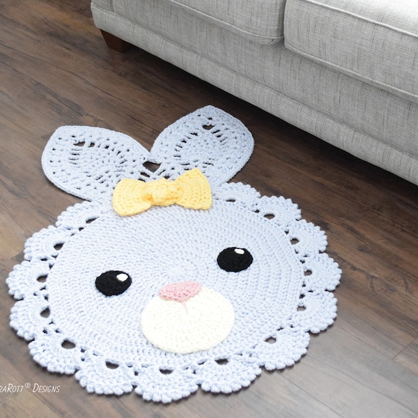 CROCHET PATTERN Sunny The Playful Bunny Rug