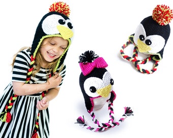 CROCHET PATTERN Floppy The Penguin Animal Hat