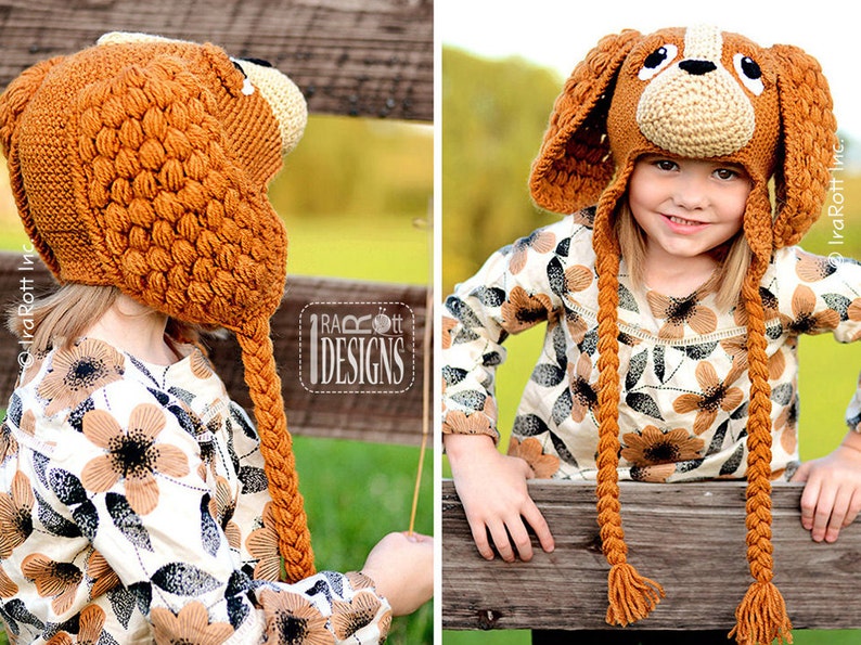 CROCHET PATTERN CoCo the Spaniel Puppy Dog Hat image 5