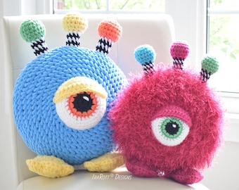 CROCHET PATTERN Neon The Gumball Monster Toy-Pillow