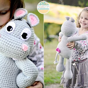 CROCHET PATTERN Happy Hippo the Hippopotamus Amigurumi image 5