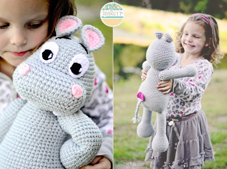 CROCHET PATTERN Happy Hippo the Hippopotamus Amigurumi image 5