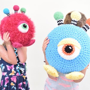 CROCHET PATTERN Neon The Gumball Monster Toy-Pillow image 3