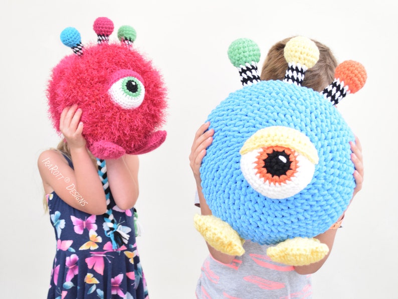 CROCHET PATTERN Neon The Gumball Monster Toy-Pillow image 3