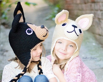 CROCHET PATTERN Pixie and Maxi the Chihuahuas Puppy Dog Hat