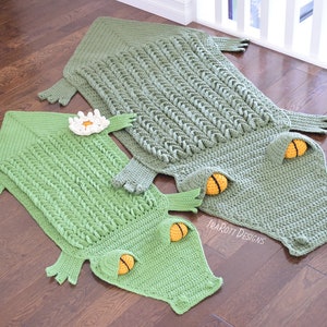 CROCHET PATTERN Snappy Simon The Crocodile Rug image 1