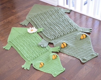 CROCHET PATTERN Snappy Simon The Crocodile Rug