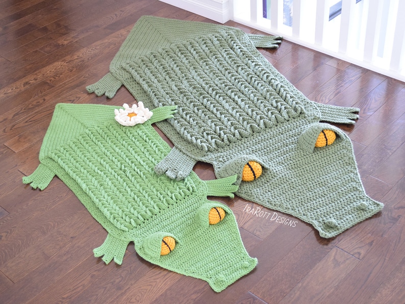 CROCHET PATTERN Snappy Simon The Crocodile Rug image 1