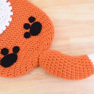 Crochet Fox Hat and Cocoon Pattern – Newborn Photo Prop, Baby Sleeping Bag (PDF) image 4