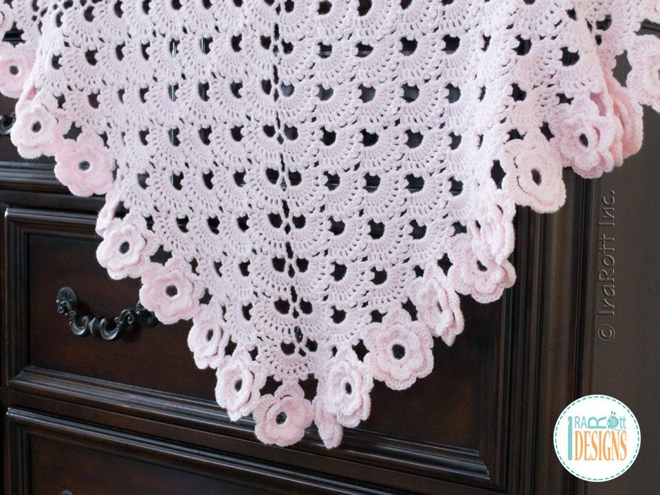 CROCHET PATTERN Floral Baby Blanket Etsy