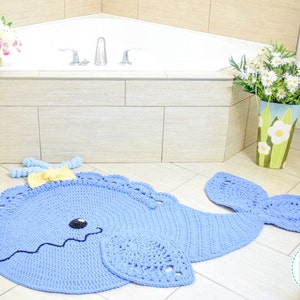 CROCHET PATTERN Joyce and Justin Whale Animal Rug image 4