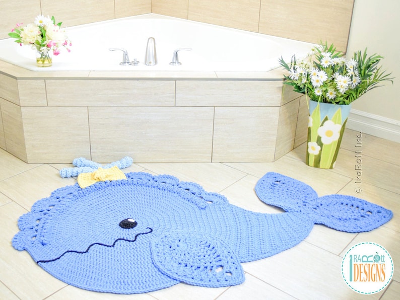 CROCHET PATTERN Joyce and Justin Whale Animal Rug image 4