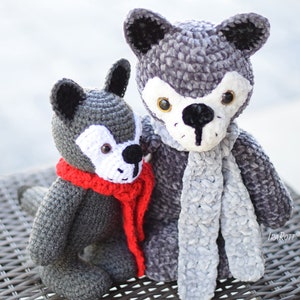 CROCHET PATTERN Raff and Rolf The Chubby Little Wolves Amigurumi