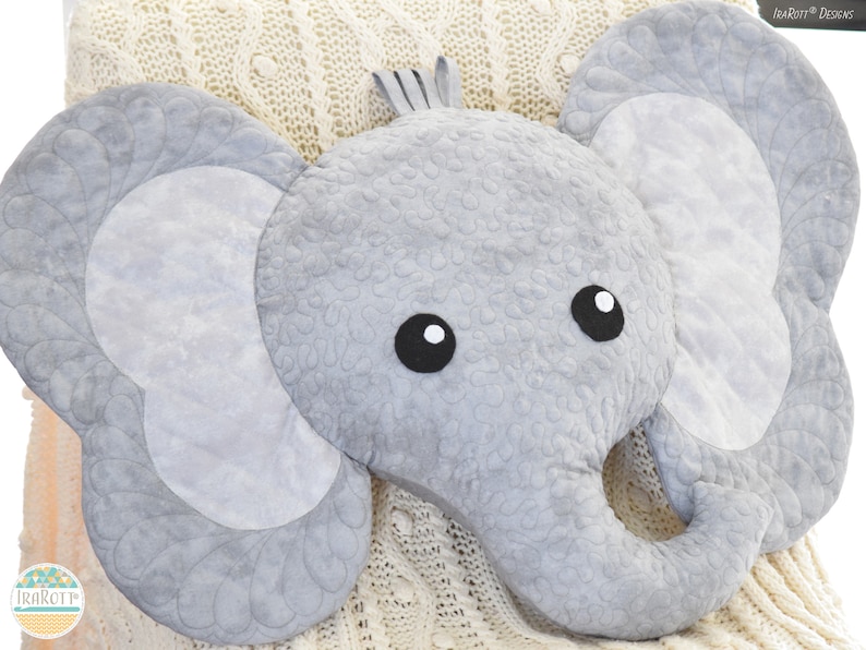 QUILTING PATTERN Josefina and Jeffery Elephant Pillow image 7